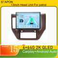 STAPON 13inch 6+64GB for nissan patorl 2011-2015 android16 2k 1920x1200p screen carplay android auto 2.5D qled SCREEN quad CORE car android headunit car android stereo WiFi Bluetooth 5.0 GPS FM rear view S132