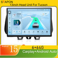 STAPON 13inch 6+64GB for hyundai tucson 2019-2023 android16 2k 1920x1200p screen carplay android auto 2.5D qled SCREEN quad CORE car android headunit car android stereo WiFi Bluetooth 5.0 GPS FM rear view S132