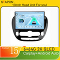 STAPON 13inch 6+64GB for kia soul 2014-2018 android16 2k 1920x1200p screen carplay android auto 2.5D qled SCREEN quad CORE car android headunit car android stereo WiFi Bluetooth 5.0 GPS FM rear view S132
