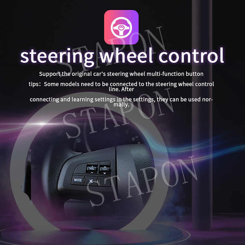 STAPON 7inch 4+64GB 6+64GB android16 carplay android auto 2din car android headunit stereo touch screen support GPS navigation WiFi FM Bluetooth mirror link steering wheel control A1