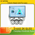 STAPON 13inch 6+64GB for honda jazz 2004-2007  android16 2k 1920x1200p screen carplay android auto 2.5D qled SCREEN quad CORE car android headunit car android stereo WiFi Bluetooth 5.0 GPS FM rear view S132