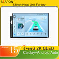 STAPON 13inch 6+64GB for honda-brv-2017-2022 Android15 2k 1920x1200p screen carplay android auto 2.5D qled SCREEN quad CORE car android headunit car android stereo WiFi Bluetooth 5.0 GPS FM rear view S132