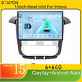 STAPON 13inch 6+64GB for toyota innova 2012-2015 Android15 2k 1920x1200p screen carplay android auto 2.5D qled SCREEN quad CORE car android headunit car android stereo WiFi Bluetooth 5.0 GPS FM rear view S132