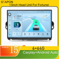 STAPON 13inch 6+64GB for toyota fortuner 2016-2025 android16 2k 1920x1200p screen carplay android auto 2.5D qled SCREEN quad CORE car android headunit car android stereo WiFi Bluetooth 5.0 GPS FM rear view S132