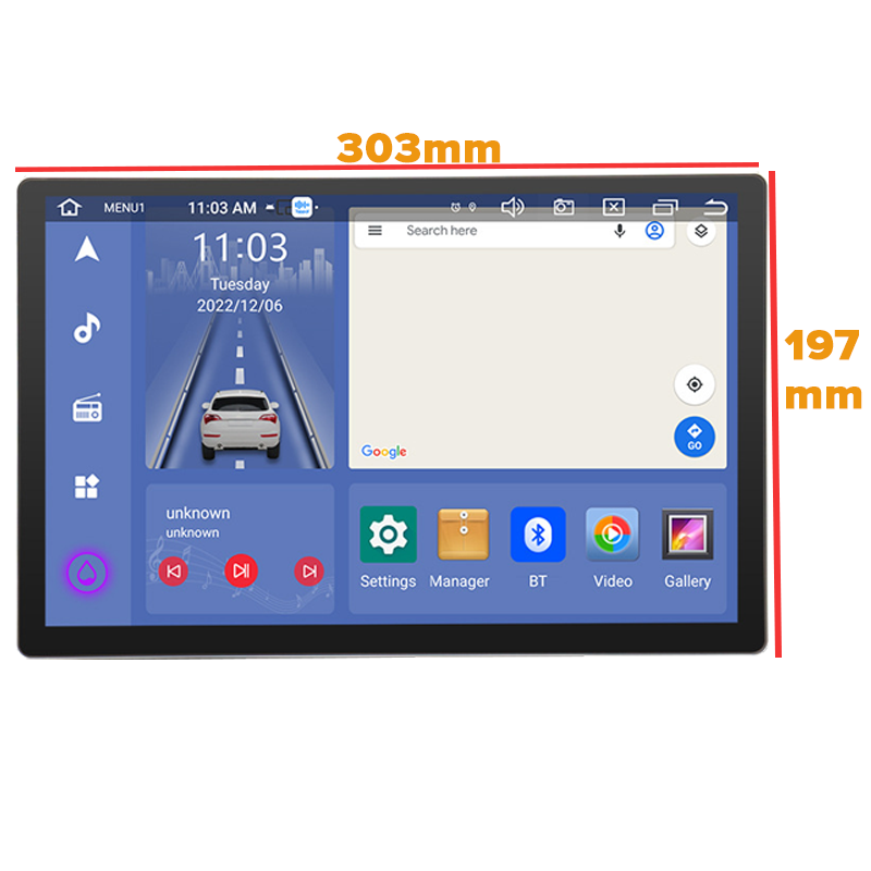 STAPON 13inch 6+64GB android16 2k 1920x1200p screen carplay android auto 2.5D qled SCREEN quad CORE car android head unit car android stereo WiFi Bluetooth 5.0 GPS FM rear view 2din S13