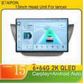STAPON 13inch 6+64GB for mitsubishi lancer 2006-2010 android16 2k 1920x1200p screen carplay android auto 2.5D qled SCREEN quad CORE car android headunit car android stereo WiFi Bluetooth 5.0 GPS FM rear view S132