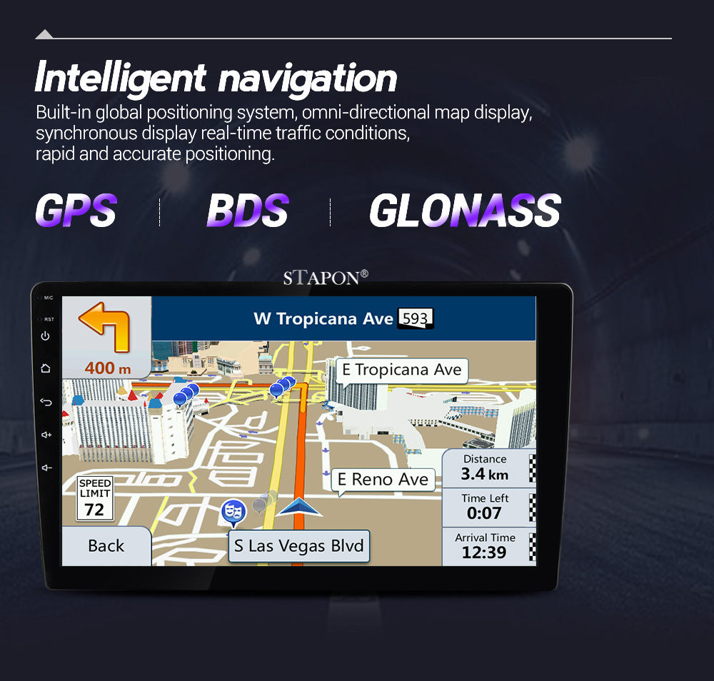 STAPON 10inch 6+64GB android16 carplay android auto voice command 2din car android head unit car stereo linux mp5 touch screen WiFi Bluetooth GPS navigation FM mirror link 1006