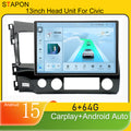 STAPON 13inch 6+64GB for honda civic 2006-2011 android16 2k 1920x1200p screen carplay android auto 2.5D qled SCREEN quad CORE car android headunit car android stereo WiFi Bluetooth 5.0 GPS FM rear view S132