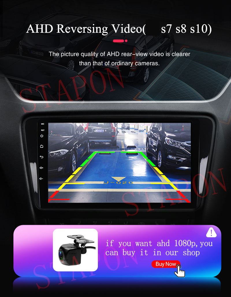 STAPON 9inch 10inch128GB 256GB android16 carplay android auto 2.5D QLED SCREEN 360camera OCTA CORE voice command 4G DSP bluetooth 5.4 car head unit car stereo car MP5 player with WiFi Bluetooth GPS AM FM RDS rear view 2din S10