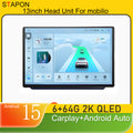 STAPON 13inch 6+64GB for honda mobilio brio 2011-2016 android16 2k 1920x1200p screen carplay android auto 2.5D qled SCREEN quad CORE car android headunit car android stereo WiFi Bluetooth 5.0 GPS FM rear view S132