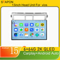 STAPON 13inch 6+64GB for toyota vios 2008-2013 android16 2k 1920x1200p screen carplay android auto 2.5D qled SCREEN quad CORE car android headunit car android stereo WiFi Bluetooth 5.0 GPS FM rear view S132