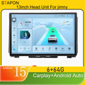 STAPON 13inch 6+64GB for suzuki jimny 2019-2025 android16 2k 1920x1200p screen carplay android auto 2.5D qled SCREEN quad CORE car android headunit car android stereo WiFi Bluetooth 5.0 GPS FM rear view S132