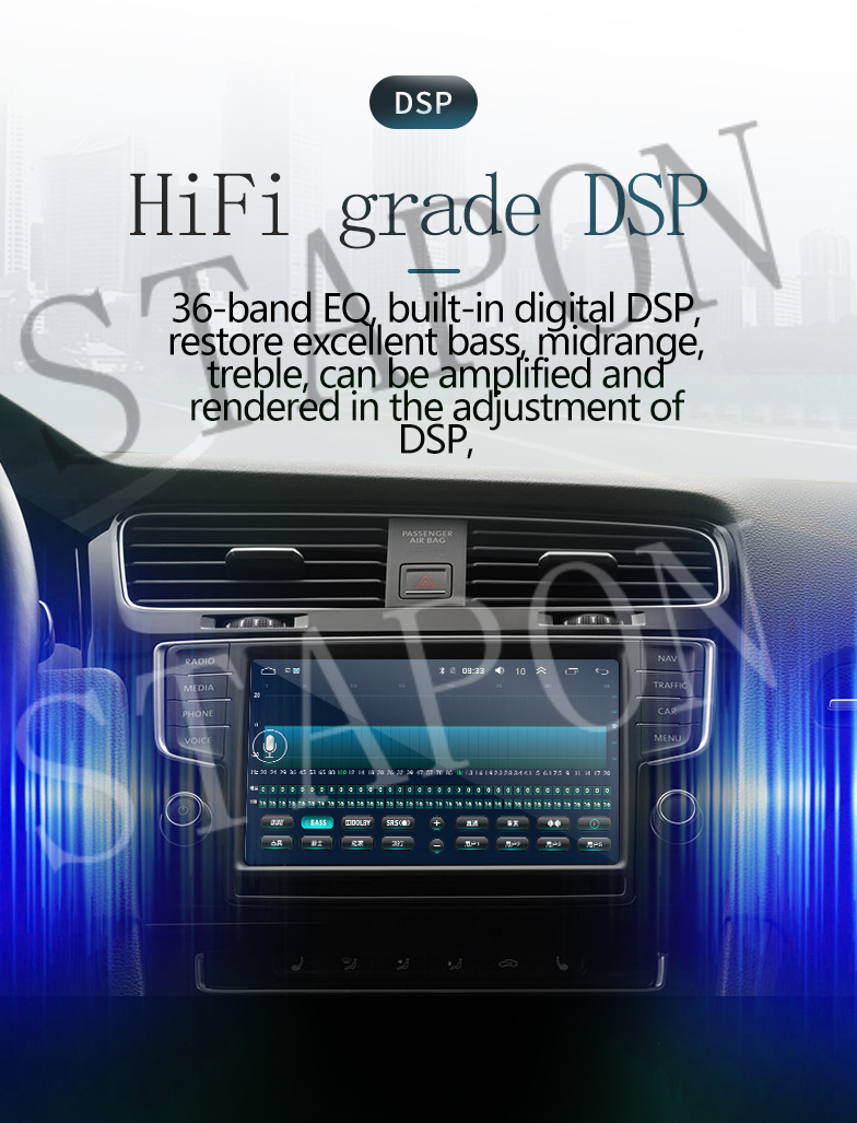STAPON 1din 10inch 64 128 256GB android16 DSP 4G LET carplay android auto 360camera car android headunit STEREO 2.5D QLED touch screen WiFi Bluetooth GPS AM FM s81