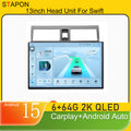 STAPON 13inch 6+64GB for suzuki swift 2005-2011 android16 2k 1920x1200p screen carplay android auto 2.5D qled SCREEN quad CORE car android headunit car android stereo WiFi Bluetooth 5.0 GPS FM rear view S132