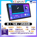 STAPON 9inch 10inch128GB 256GB android16 carplay android auto 2.5D QLED SCREEN 360camera OCTA CORE voice command 4G DSP bluetooth 5.4 car head unit car stereo car MP5 player with WiFi Bluetooth GPS AM FM RDS rear view 2din S10