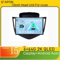 STAPON 13inch 6+64GB for chevrolet cruze 2009-2013 android16 2k 1920x1200p screen carplay android auto 2.5D qled SCREEN quad CORE car android headunit car android stereo WiFi Bluetooth 5.0 GPS FM rear view S132