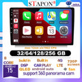 STAPON 9inch 2din 32 64 128 256GB android16 OCTA CORE voice command 4G LTE DSP carplay android auto QLED screen car android head unit 360camera dashcam car stereo WiFi Bluetooth GPS FM AM S8