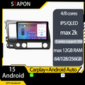 STAPON 10inch for honda civic 2006-2011 Android16 64 128 256GB 2K QLED IPS voice command OCTA CORE DSP 4G LTE 360CAMERA dashcam car stereo android HEAD UNIT plug play  multimedia player with WiFi Bluetooth GPS rear view AM FM