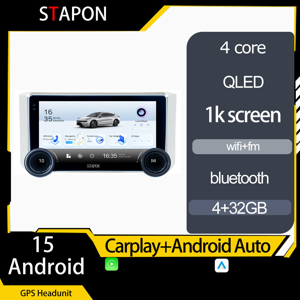 STAPON 10.5inch 4+32GB for mitsubishi xpander 2017-2019 android16 carplay android auto 2.5D qled 1k SCREEN quad CORE car android head unit stereo WiFi Bluetooth GPS FM rear view S105