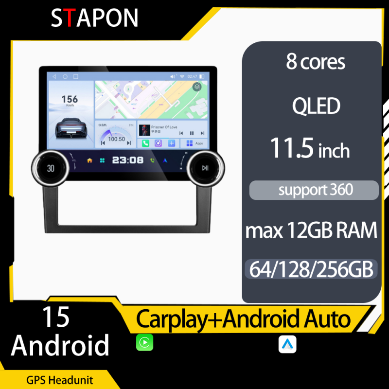 STAPON 11.5inch 64GB 128GB for kia sorento 2002-2008 android16 1920x1200p 2k screen carplay android auto 8CORE support 360camera car android headunit stereo 4g WiFi Bluetooth 5.0 GPS am FM rear view S115