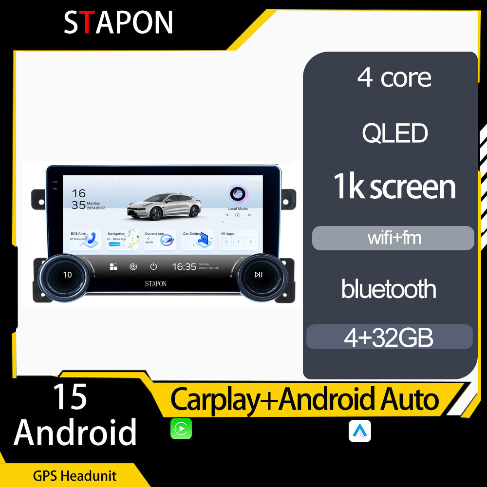 STAPON 10.5inch 4+32GB for suzuki grand vitara 2005-2015 android16 carplay android auto 2.5D qled 1k SCREEN quad CORE car android head unit stereo WiFi Bluetooth GPS FM rear view S105