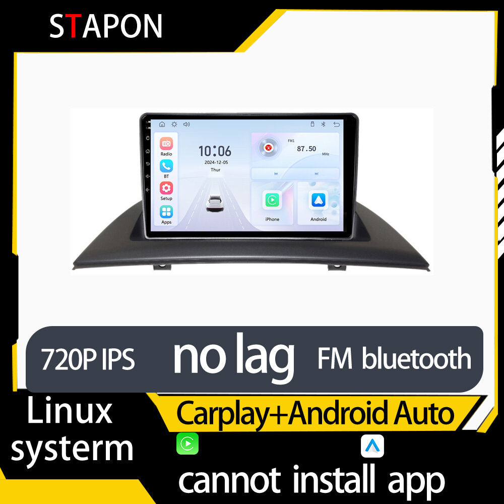 STAPON 9inch for bmw e83 2004-2012 linux mp5 with carplay android auto fm 1280x720p ips screen mirror link touch screen steering control L5