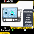STAPON 13inch 64GB 128GB for honda city 2006-2011 Android15 1920x1200p 2k screen carplay android auto OCTA CORE support 360camera car android headunit car android stereo WiFi Bluetooth 5.0 GPS FM rear view S133
