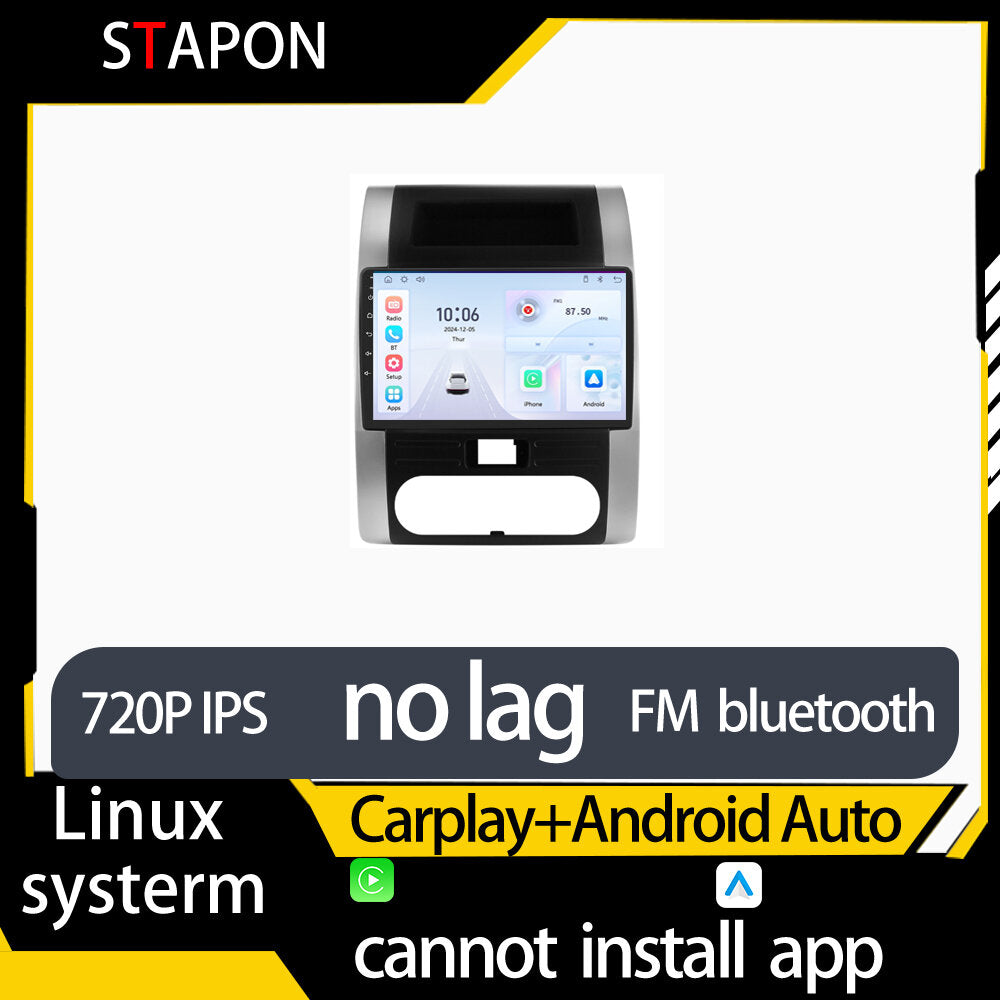 STAPON 10inch for nissan xtrail 2007-2012 linux mp5 with carplay android auto fm 1280x720p ips screen mirror link touch screen steering control L5