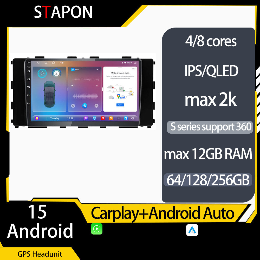 STAPON 9inch for hyundai stargazer 2023-2025 android16 64 128 256GB QLED IPS voice command carplay android auto 4G DSP 360camera car stereo android HEAD UNIT WiFi Bluetooth GPS