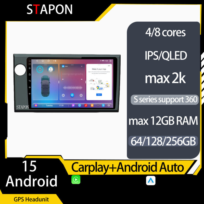 STAPON 9inch for honda BRV 2015-2022 64 128 256GB 2k QLED IPS android16 voice command OCTA CORE DSP 4G LTE carplay screen 360camera dashcam camera car androi head unit stereo navigation HEAD UNIT plug play with WiFi Bluetooth GPS FM AM rear view