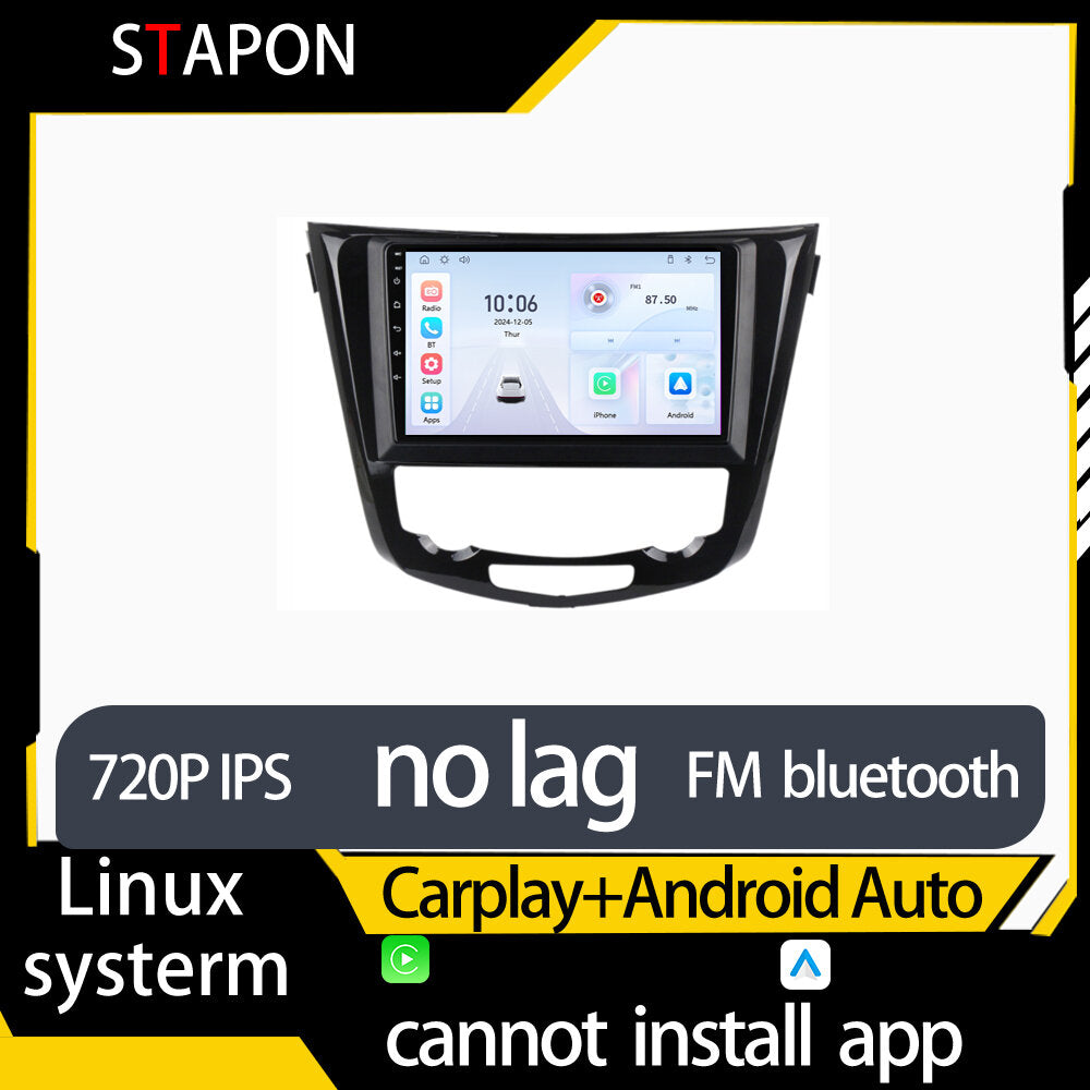 STAPON 10inch for nissan xtrail 2013-2020 linux mp5 with carplay android auto fm 1280x720p ips screen mirror link touch screen steering control L5