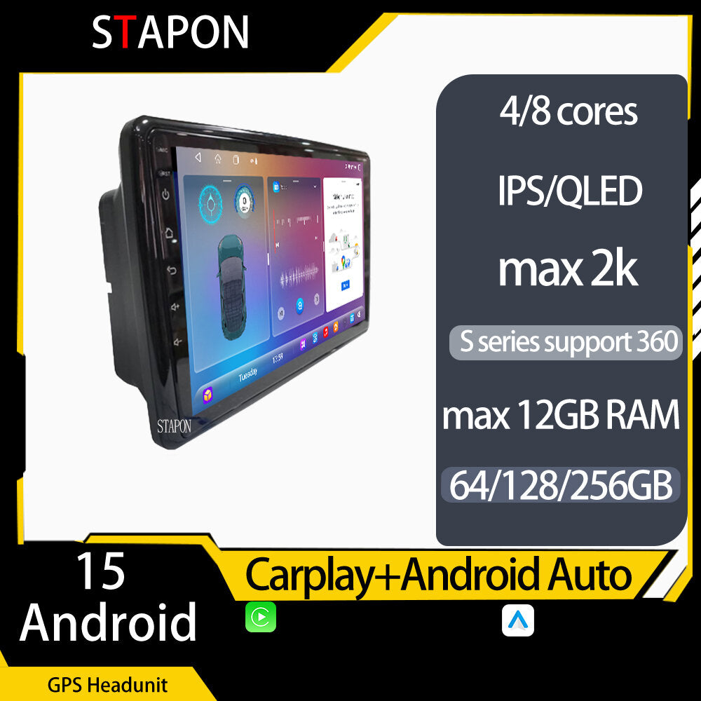 STAPON 9inch for toyota wigo 2017-2019 android16 64 128 256GB 2.5D QLED ips SCREEN OCTA CORE DSP 4G LTE carplay android auto 360camera dashcam car stereo navigation HEAD UNIT plug play WiFi Bluetooth GPS rear view