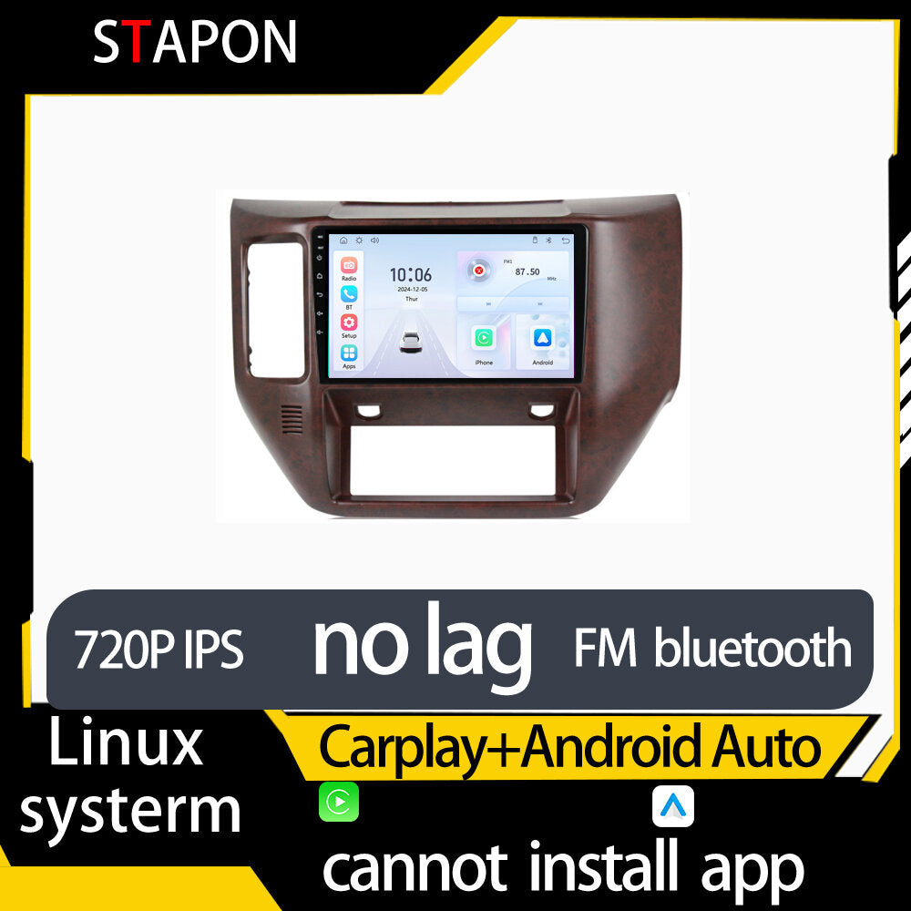 STAPON 9inch for nissan patrol 2011-2015 linux mp5 with carplay android auto fm 1280x720p ips screen mirror link touch screen steering control L5