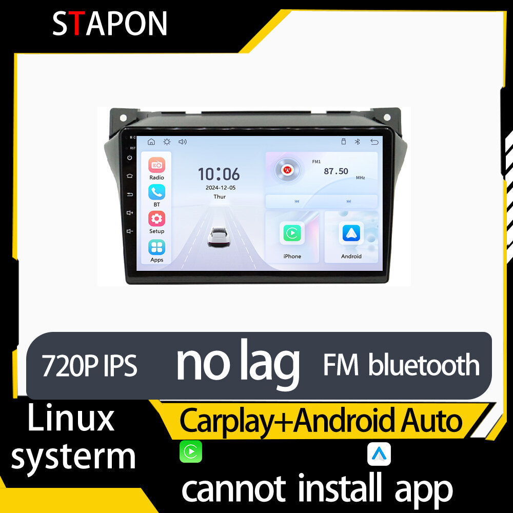STAPON 9inch for suzuki alto CELERIO 2010-2017 linux mp5 with carplay android auto fm 1280x720p ips screen mirror link touch screen steering control L5