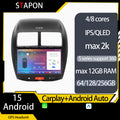 STAPON 10inch for Mitsubishi ASX 2012-2019 android16 64 128 256GB QLED IPS carplay android auto OCTA CORE DSP 4G lte 360camera dashcam car stereo android HEAD UNIT plug play WiFi Bluetooth GPS rear view