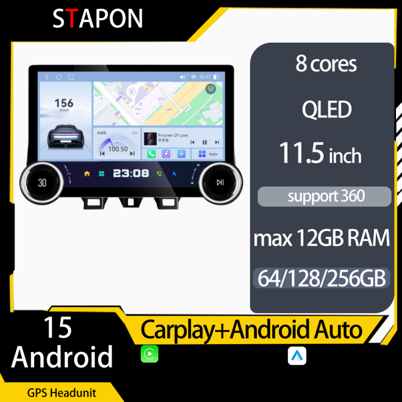 STAPON 11.5inch 64GB 128GB for hyundai tucson 2019-2023 android16 1920x1200p 2k screen carplay android auto 8CORE support 360camera car android headunit stereo 4g WiFi Bluetooth 5.0 GPS am FM rear view S115