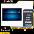 STAPON 13inch 64GB 128GB for navara 2005-2010 android16 1920x1200p 2k screen carplay android auto OCTA CORE support 360camera car android headunit car android stereo WiFi Bluetooth 5.0 GPS FM rear view S133
