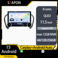STAPON 11.5inch 64GB 128GB for nissan juke android16 1920x1200p 2k screen carplay android auto 8CORE support 360camera car android headunit stereo 4g WiFi Bluetooth 5.0 GPS am FM rear view S115