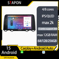 STAPON 9inch for honda crv 2017-2022 android16 64 128 256GB QLED IPS carplay android auto OCTA CORE DSP 4G lte 360camera dashcam car stereo android head unit plug play multimedia player WiFi Bluetooth GPS