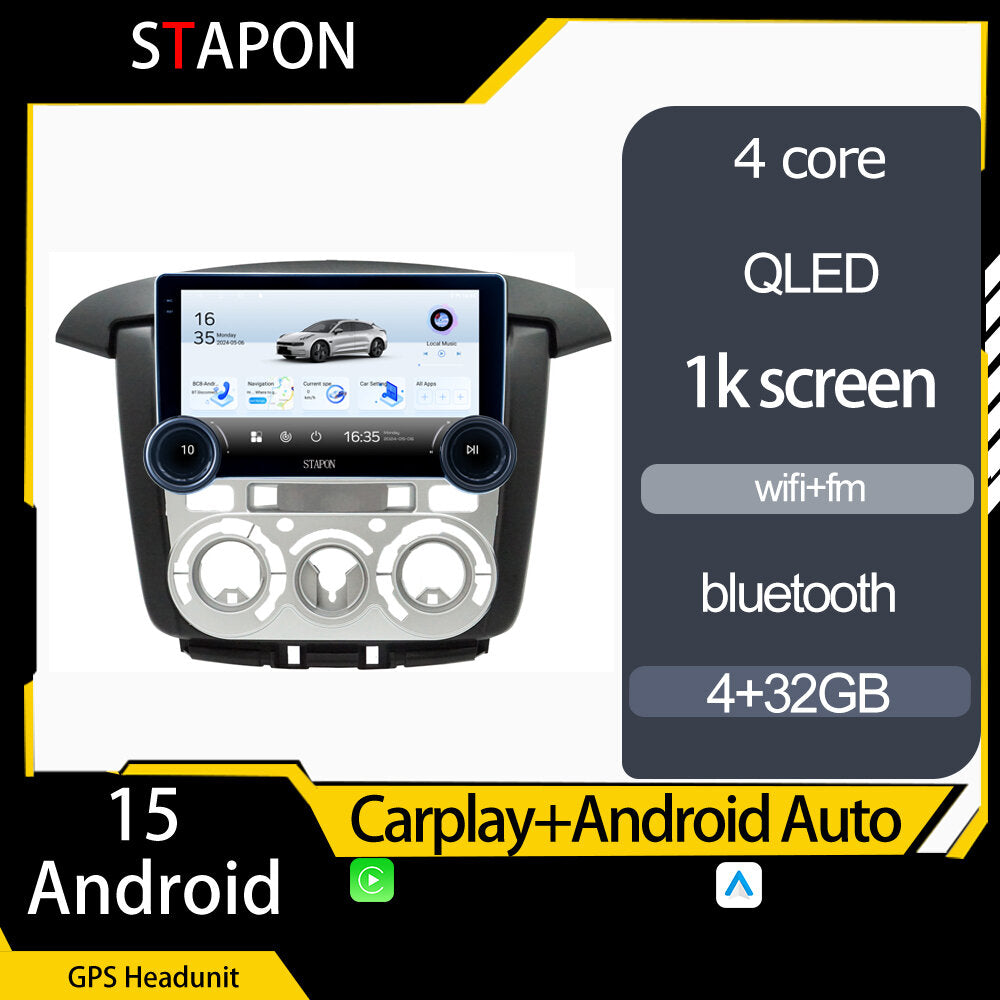 STAPON 10.5inch 4+32GB for innova 2011-2015m android16 carplay android auto 2.5D qled 1k SCREEN quad CORE car android head unit stereo WiFi Bluetooth GPS FM rear view S105