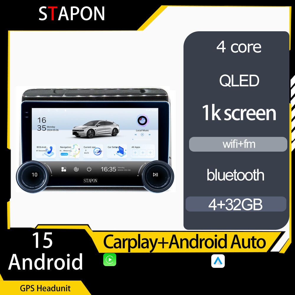 STAPON 10.5inch 4+32GB for suzuki ertiga 2019-2025 android16 carplay android auto 2.5D qled 1k SCREEN quad CORE car android head unit stereo WiFi Bluetooth GPS FM rear view S105