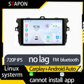 STAPON 9inch for toyota corolla 2007-2013 linux mp5 with carplay android auto fm 1280x720p ips screen mirror link touch screen steering control L5
