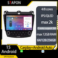 STAPON 10inch for HONDA ACCORD 2004-2007 android16 32 64 128 256GB QLED IPS carplay android auto OCTA CORE DSP 4G LTE 360camera DASHCAM car android HEAD UNIT plug play stereo navigation WiFi Bluetooth GPS