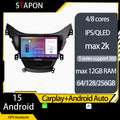 STAPON 9inch for hyundai elantra 2011-2013 android16 64 128 256GB QLED IPS voice command carplay android auto 4G DSP 360camera car stereo android HEADUNIT WiFi Bluetooth GPS