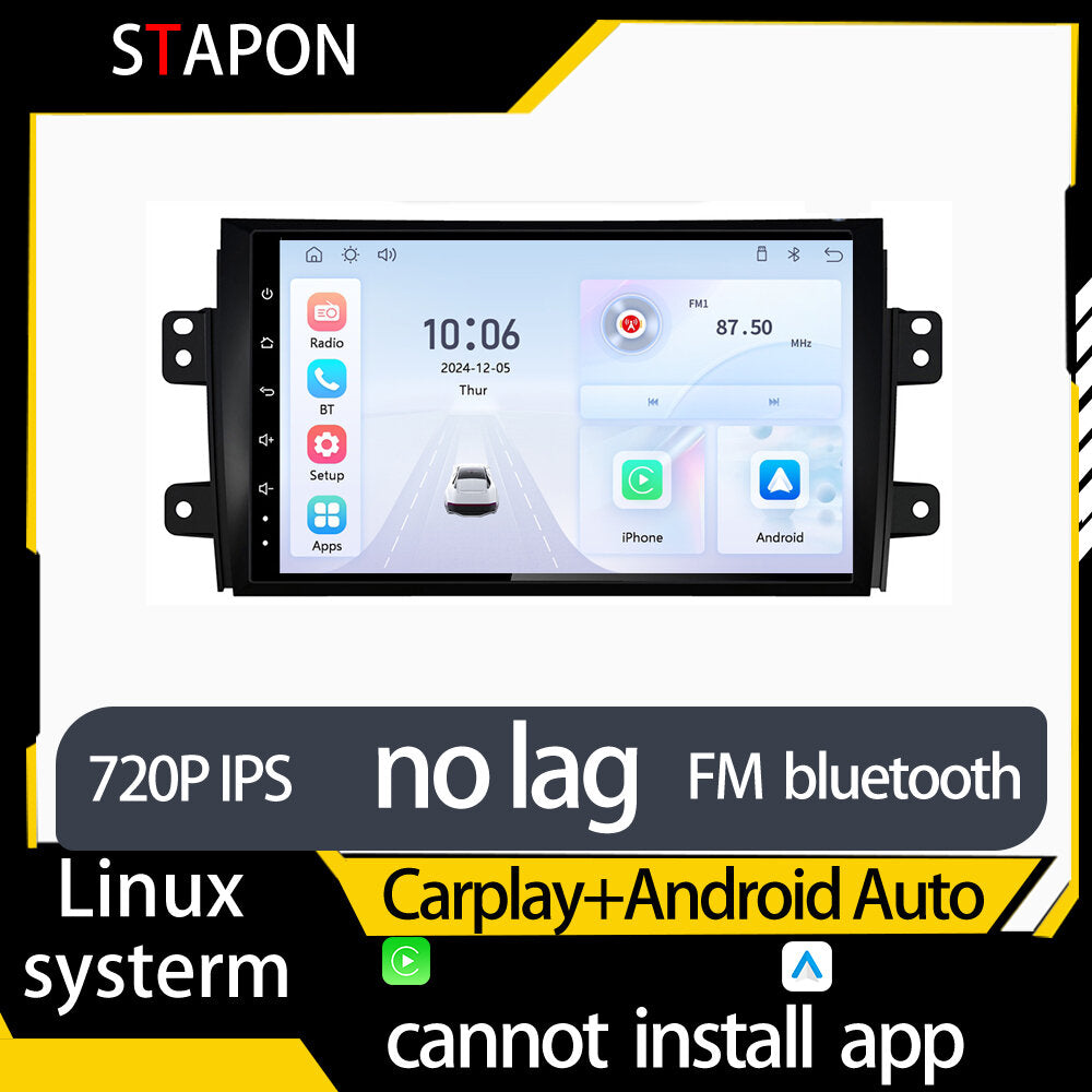 STAPON 9inch for suzuki sx4 2012-2016linux mp5 with carplay android auto fm 1280x720p ips screen mirror link touch screen steering control L5