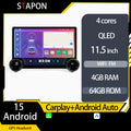 STAPON 11.5inch 4+64GB android16 2K QLED screen carplay android auto 2din car android headunit stereo mirror link bluetooth wifi steering control rear view s115