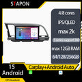 STAPON 9inch for Hyundai elantra 2016-2021 android16 64 128 256GB 2k QLED IPS voice command OCTA CORE DSP 4G LTE carplay 360camera dashcam car stereo android HEAD UNIT plug play WiFi Bluetooth GPS FM AM rear view steering wheel control