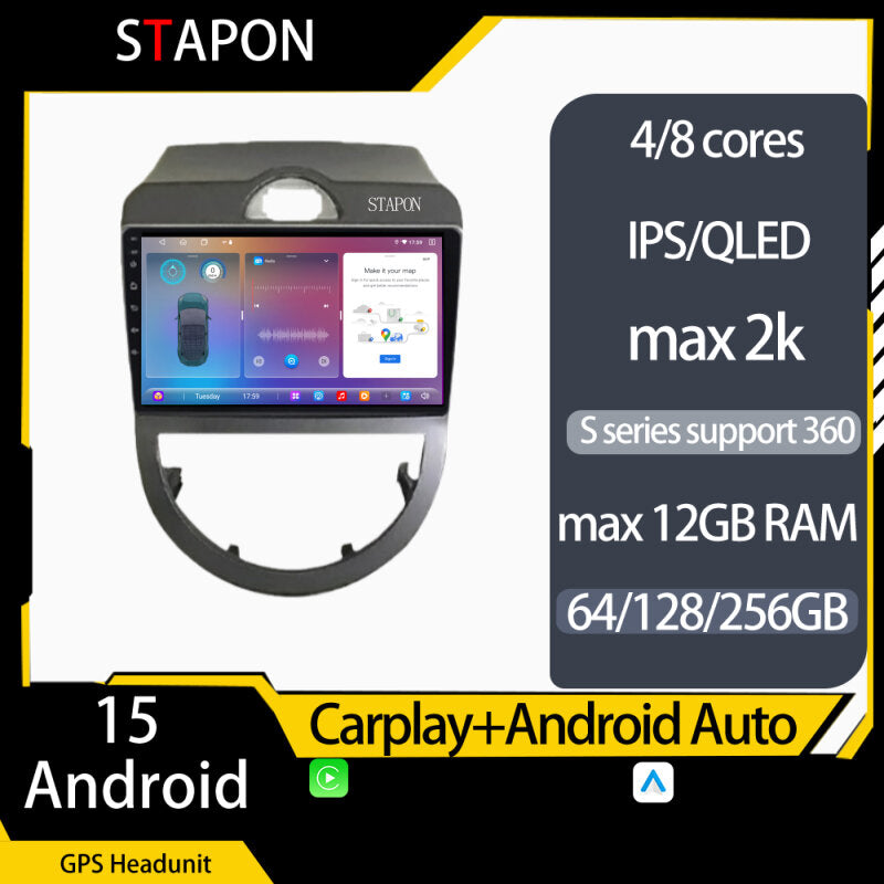 STAPON 9inch for kia soul 2007-2012 android16 64 128 256GB OCTA CORE DSP 4G LTE carplay android auto 360camera dashcam car android stereo android HEAD UNIT plug play WiFi Bluetooth GPS rear view