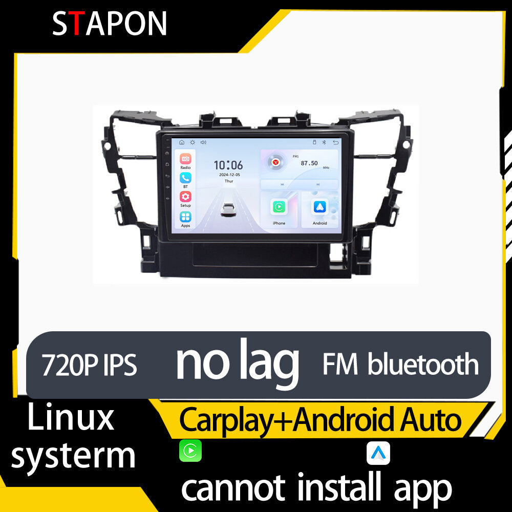STAPON 10inch for toyoa alphard 2015-2020 linux mp5 with carplay android auto fm 1280x720p ips screen mirror link touch screen steering control L5