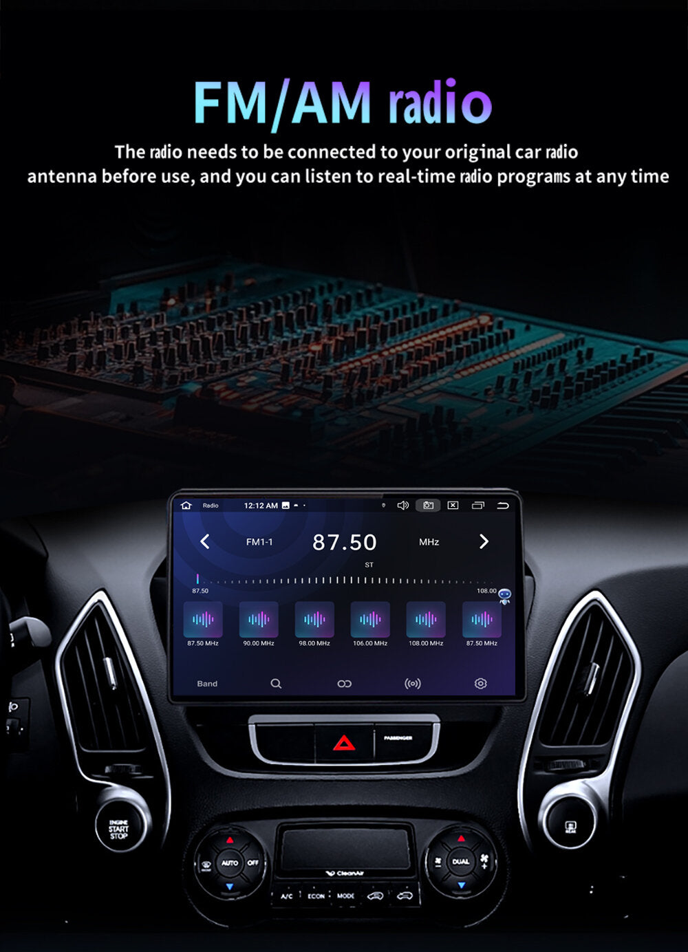 STAPON 13inch 64GB 128GB for rush android16 1920x1200p 2k screen carplay android auto OCTA CORE support 360camera car android headunit car android stereo WiFi Bluetooth 5.0 GPS FM rear view S133